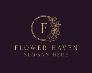 Hibiscus Flower Ornament logo design