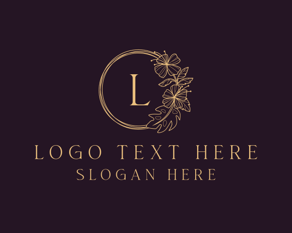 Botanical - Hibiscus Flower Ornament logo design