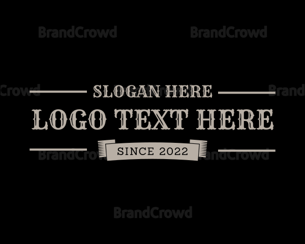 Rustic Masculine Banner Logo