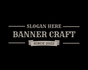 Rustic Masculine Banner logo design