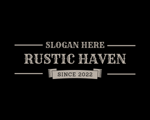 Rustic Masculine Banner logo design