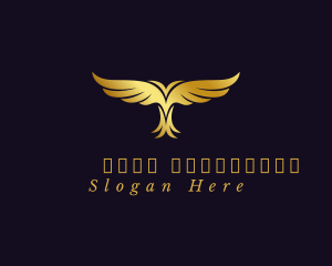 Bird - Golden Bird Wings logo design