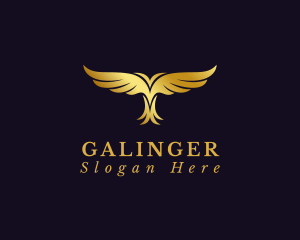 Golden Bird Wings logo design