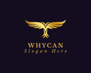 Metallic - Golden Bird Wings logo design