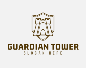 Watchtower - Shield Castle Gate logo design