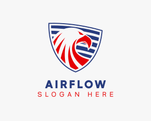 Military American Eagle Shield logo design