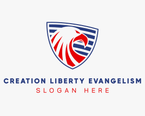 Military American Eagle Shield logo design