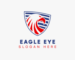 Military American Eagle Shield logo design