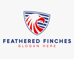 Military American Eagle Shield logo design