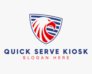 Military American Eagle Shield logo design