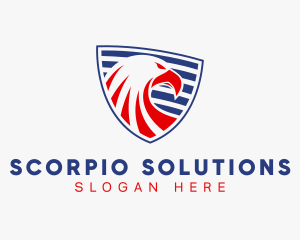 Military American Eagle Shield logo design