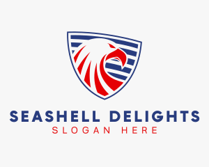 Military American Eagle Shield logo design