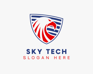 Military American Eagle Shield logo design