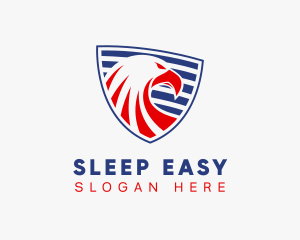 Military American Eagle Shield logo design