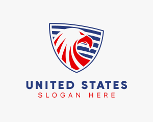 Military American Eagle Shield logo design