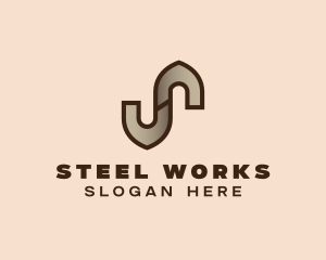 Industrial Construction Letter S logo design