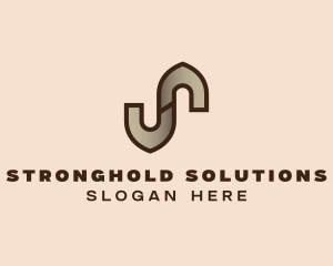 Industrial Construction Letter S logo design