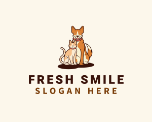 Cat Dog Pet Veterinary logo design