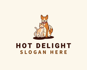 Cat Dog Pet Veterinary logo design