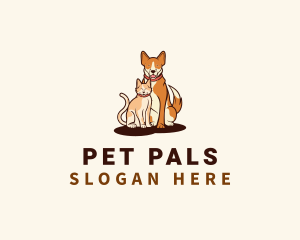 Cat Dog Pet Veterinary logo design