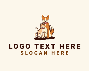 Siamese - Cat Dog Pet Veterinary logo design