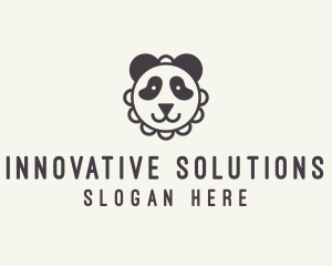 Black - Panda Bear Toy logo design