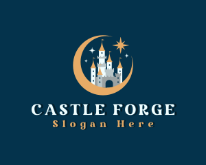 Fantasy Moon Castle logo design