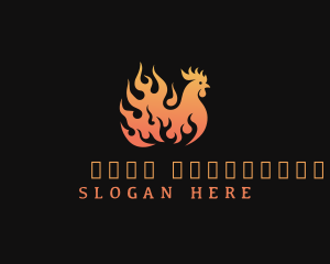 Chef - Flame Chicken Barbecue logo design