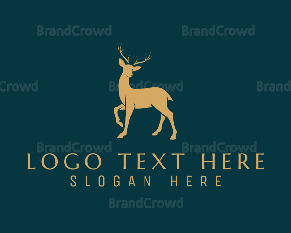 Golden Deer Antler Logo