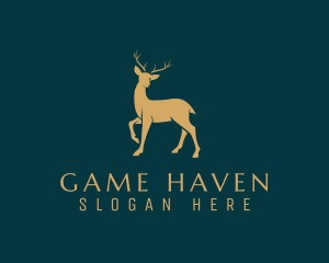 Golden Deer Antler Logo