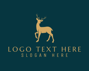 Golden Deer Antler Logo