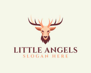 Reindeer Antler Animal Logo