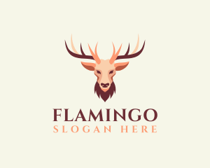 Reindeer - Reindeer Antler Animal logo design