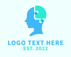 Psychiatry - Mental Health Puzzle logo design