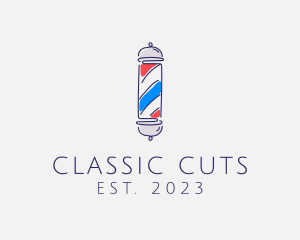 Barber Pole Salon logo design