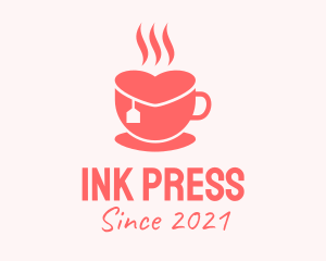 Cappuccino - Pink Heart Cafe logo design