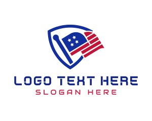 American Flag Shield Logo