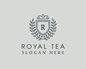 Royal Shield Wreath Academy logo design