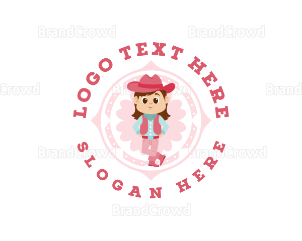 Cowboy Costume Girl Logo