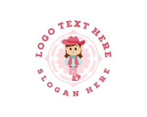 Floatie - Cowboy Costume Girl logo design