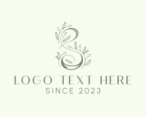 Vegan - Garden Letter S logo design