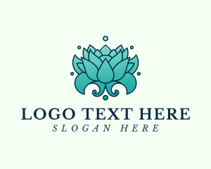 Calm - Relaxing Lotus Flower logo design
