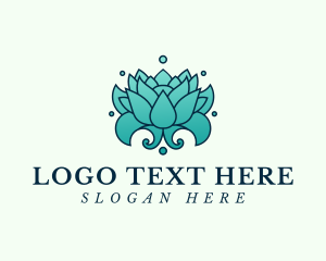 Physiotherapist - Relaxing Lotus Flower logo design