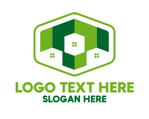 House Loan - Green Realty Housing logo design