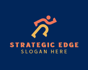 Strategy - Running Athlete Sport logo design