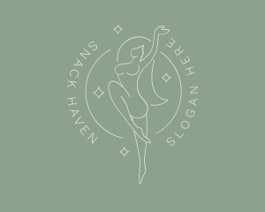 Sexy Naked Woman logo design