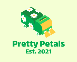 Flower Delivery Truck logo design