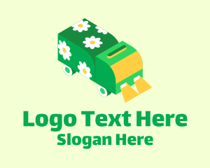Flower Delivery Truck Logo