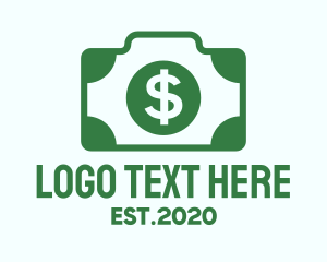 Green Technology - Dollar Bill Camera logo design
