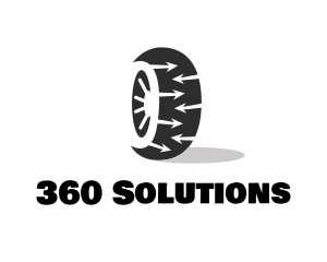 Tire Wheel Arrows logo design